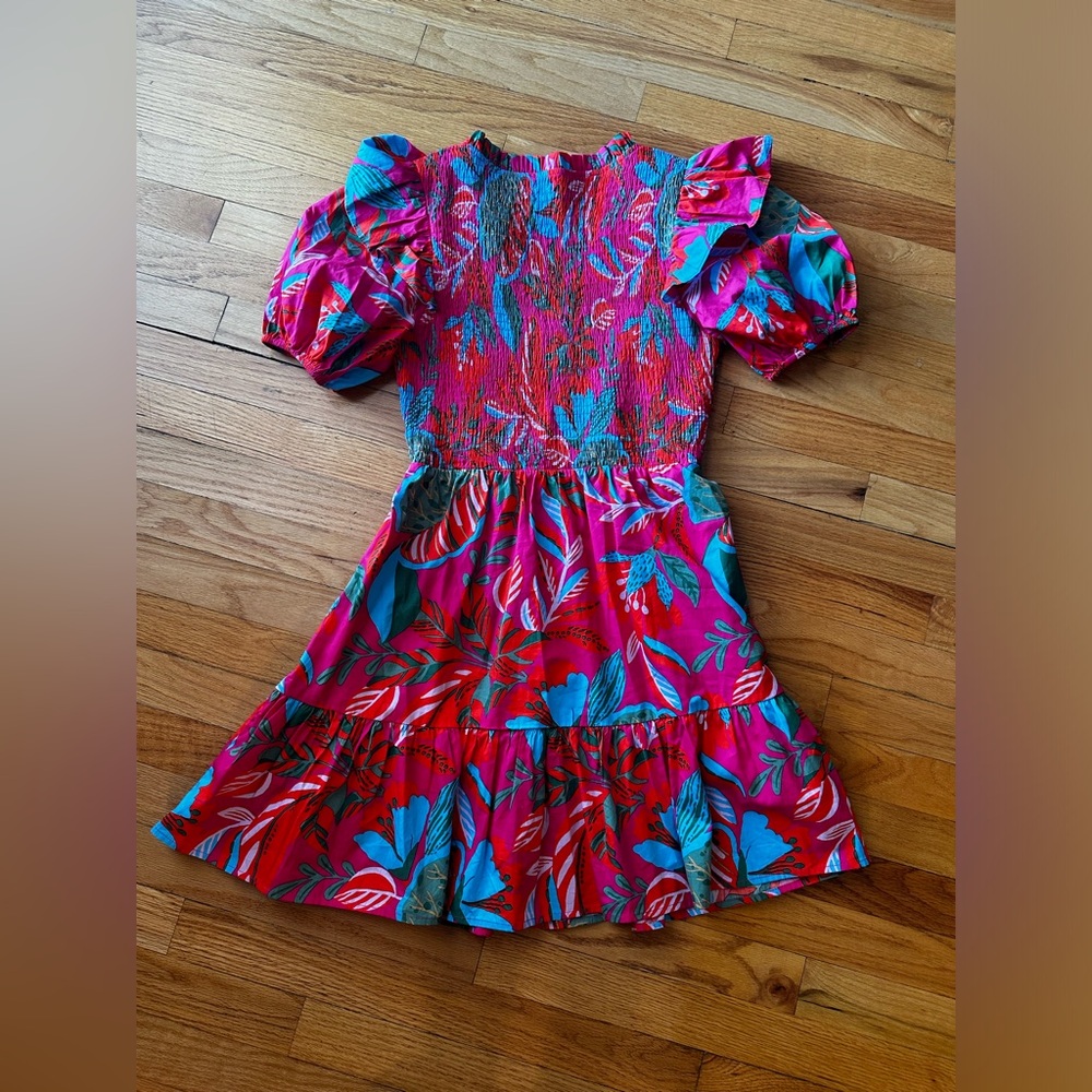 Catus Blossom Smocked Mini Dress small - Picture 8 of 8